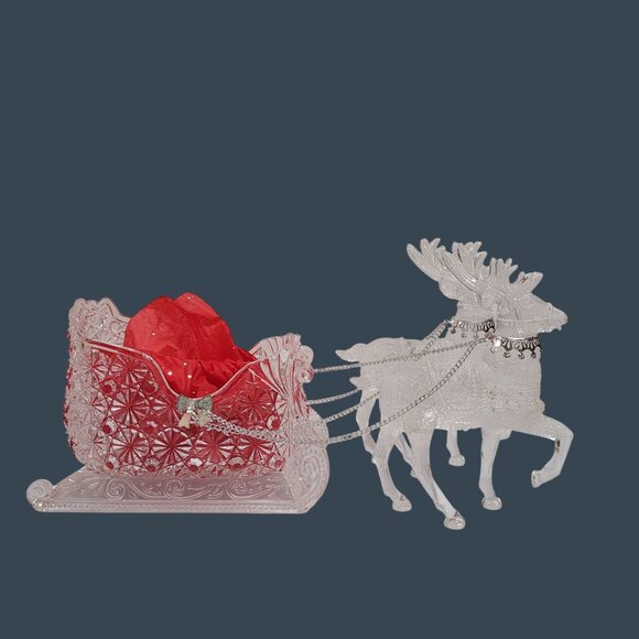 Christmas Around the World Acrylic Crystalline  Sleigh & Reindeer House of Lloyd - Picture 3 of 6